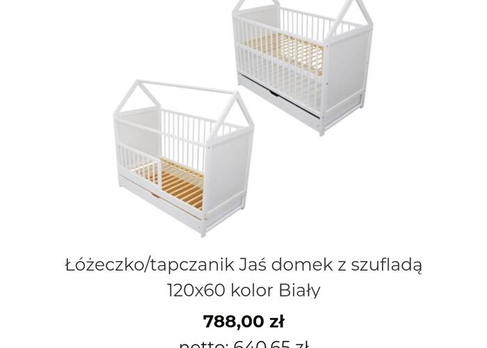 Grajewo ogłoszenia: Sprzedam łóżeczko dziecięce, domek. Zmienia się z łóżka...